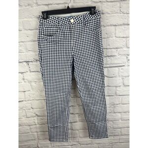 Draper James Black & White Gingham Ankle Pants
